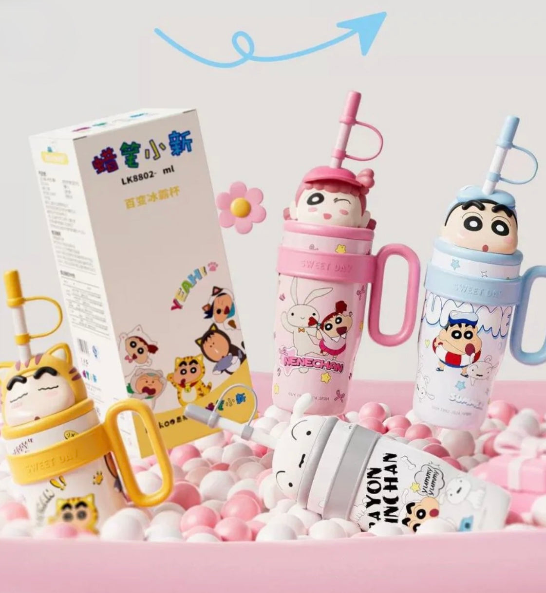 Limited Edition Shinchan Cartoon Insulated Sipper/Tumbler - 800 ml