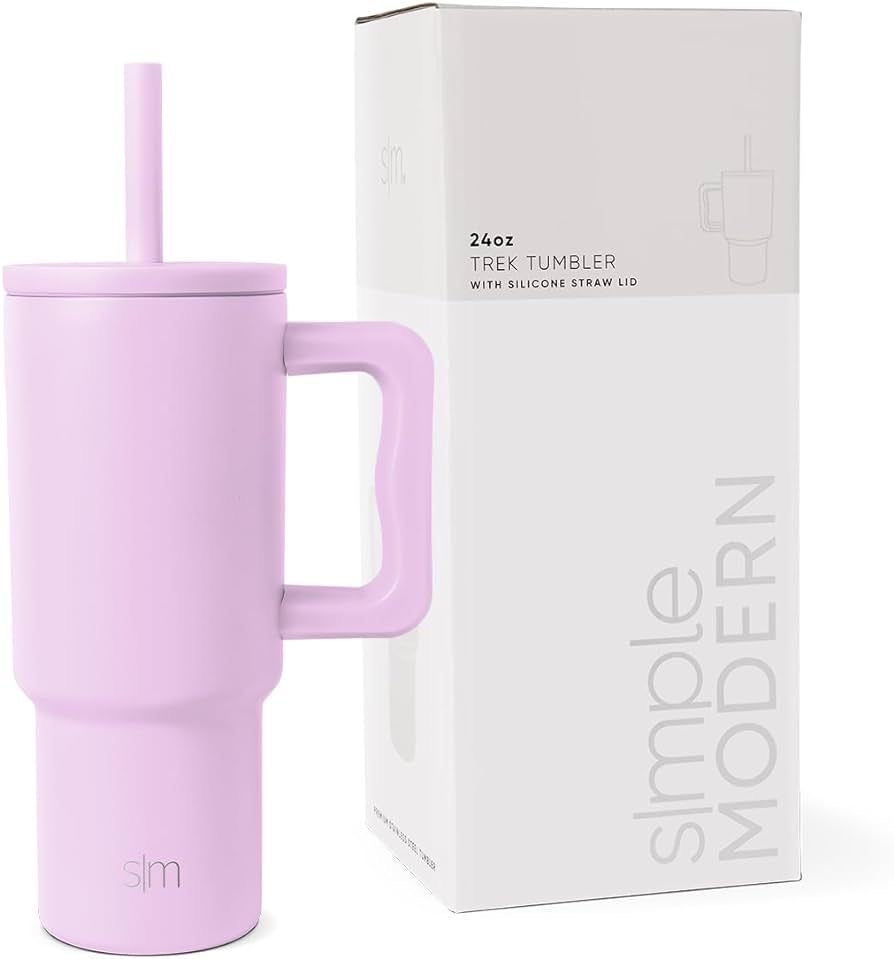 Stanley Mug Imitation Tumbler with Straw & Lid (Lavender)