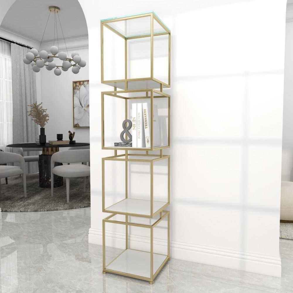 Luxe Gold Cube Display Shelf