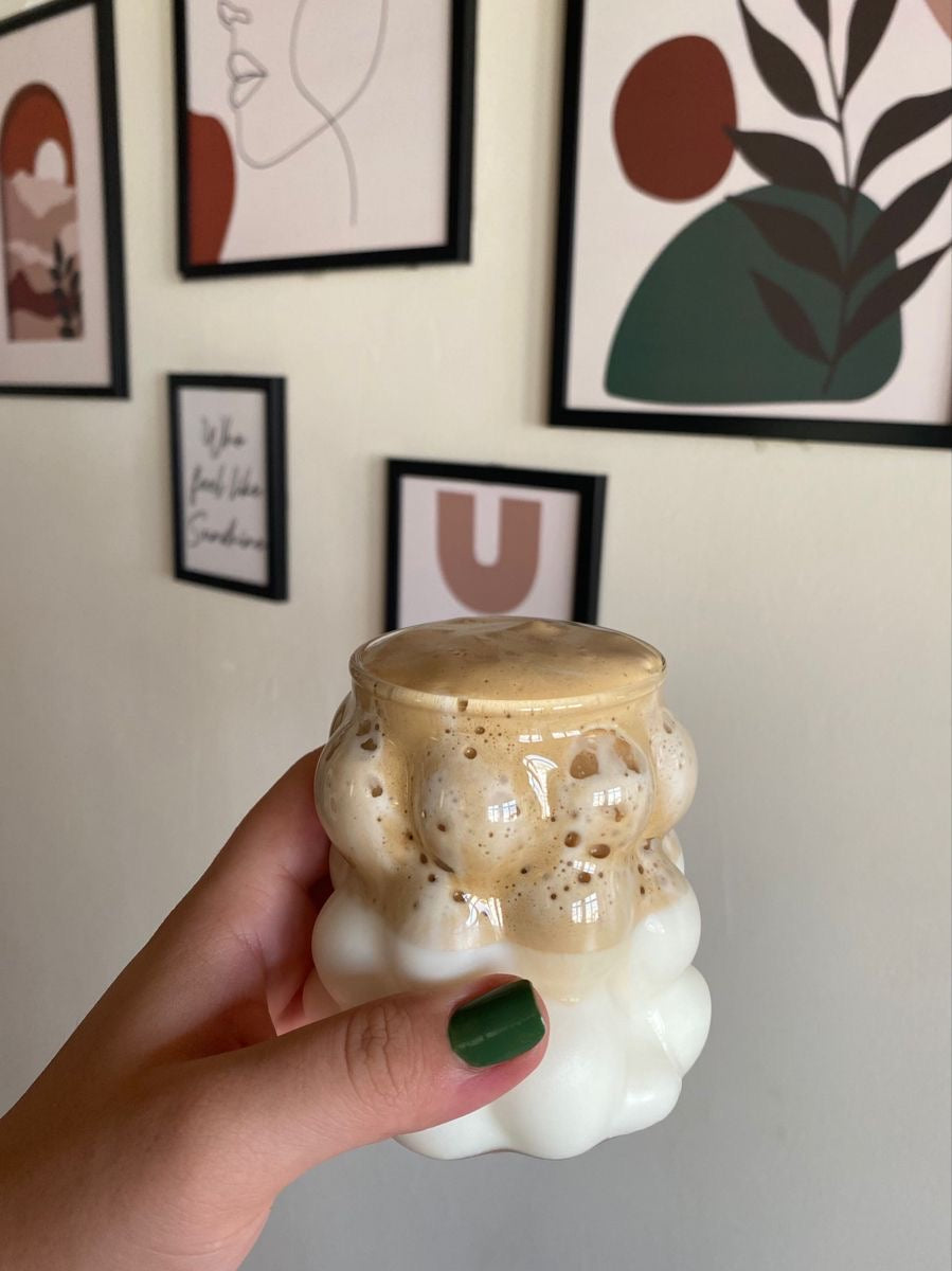 Pinteresty Bubble Glass with Glass Straw