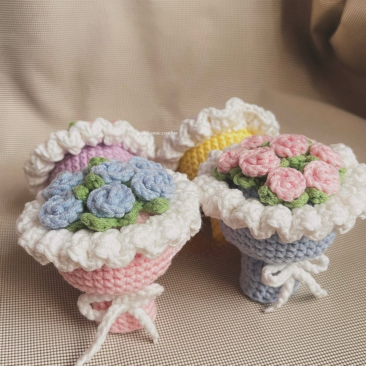 Crochet Mini Bouquet Keychain