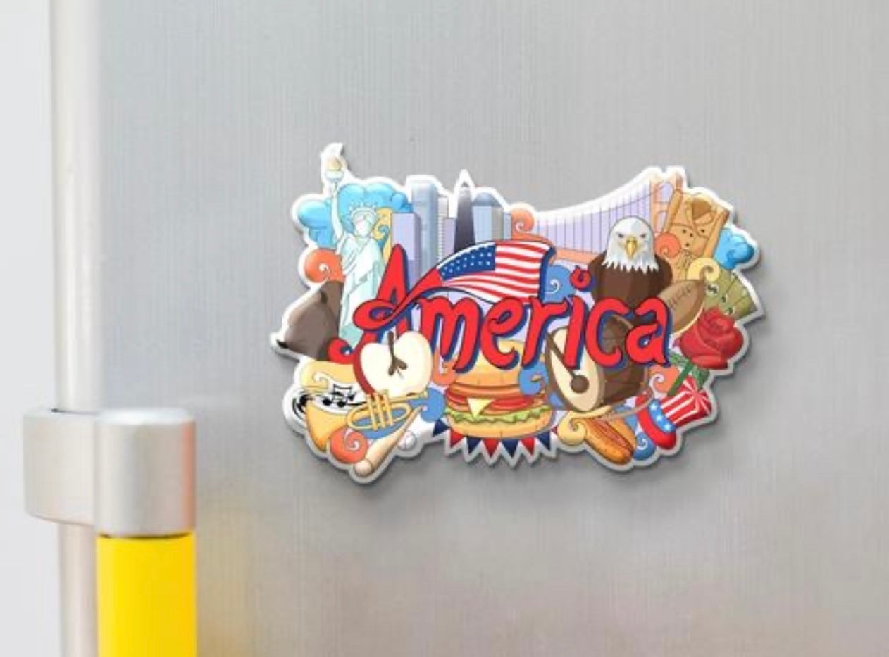 International Travel Countries Fridge Magnet