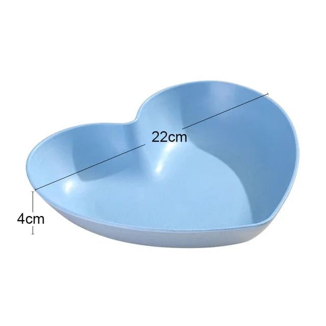 Heart Shape Deep Pasta/Snack/Salad/Dessert Bowls with Stand - Set of 10