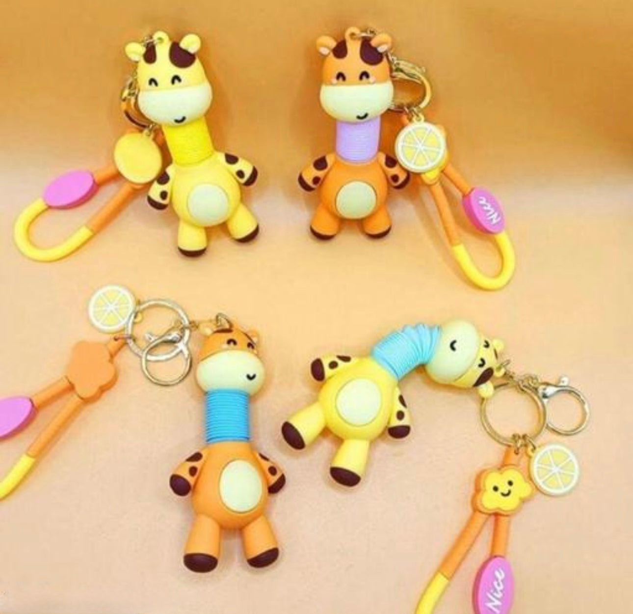 Cute Expandable Neck Animals Keychain