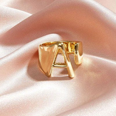 18K Gold Plated Alphabet / Initial / Letter Ring