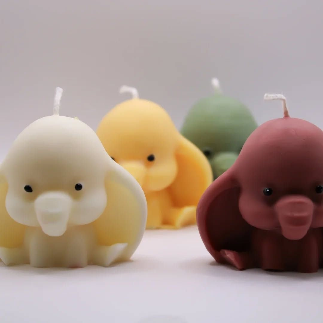 Cute Baby Elephant Candle