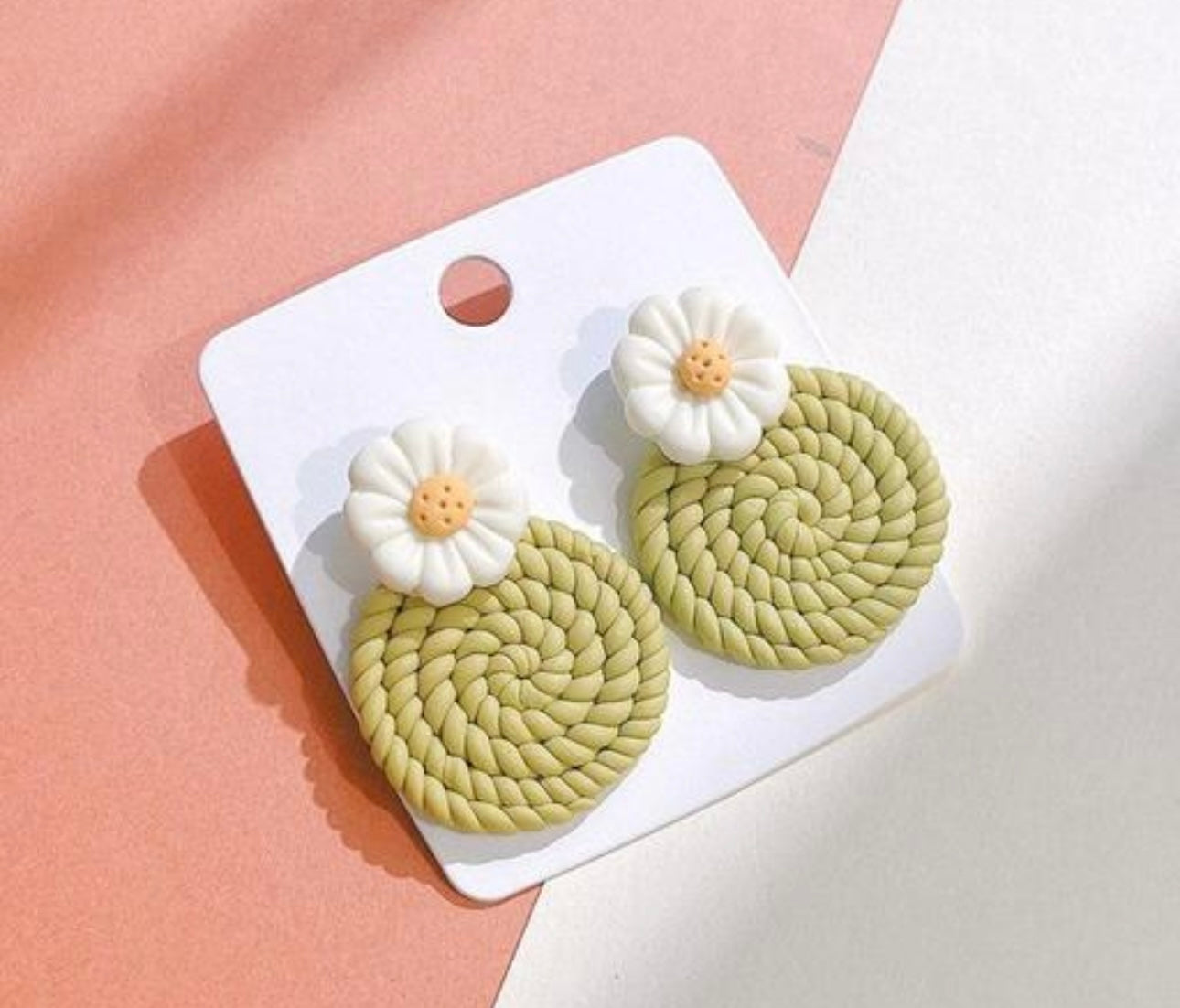 Colorful Flower Round Stud Earrings (6 Pairs)