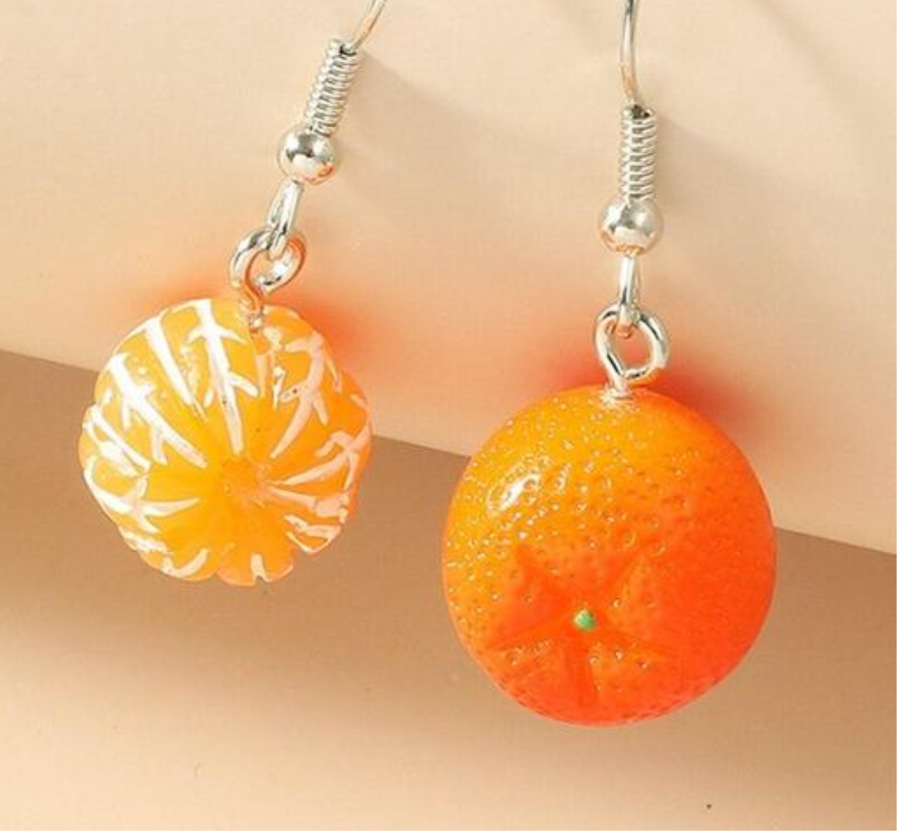 Cute Orange Fruit Earrings