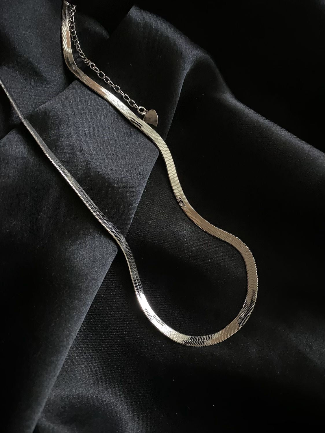 Minimalist Snake Skin Pattern Chain Gold & Silver - Set of 2