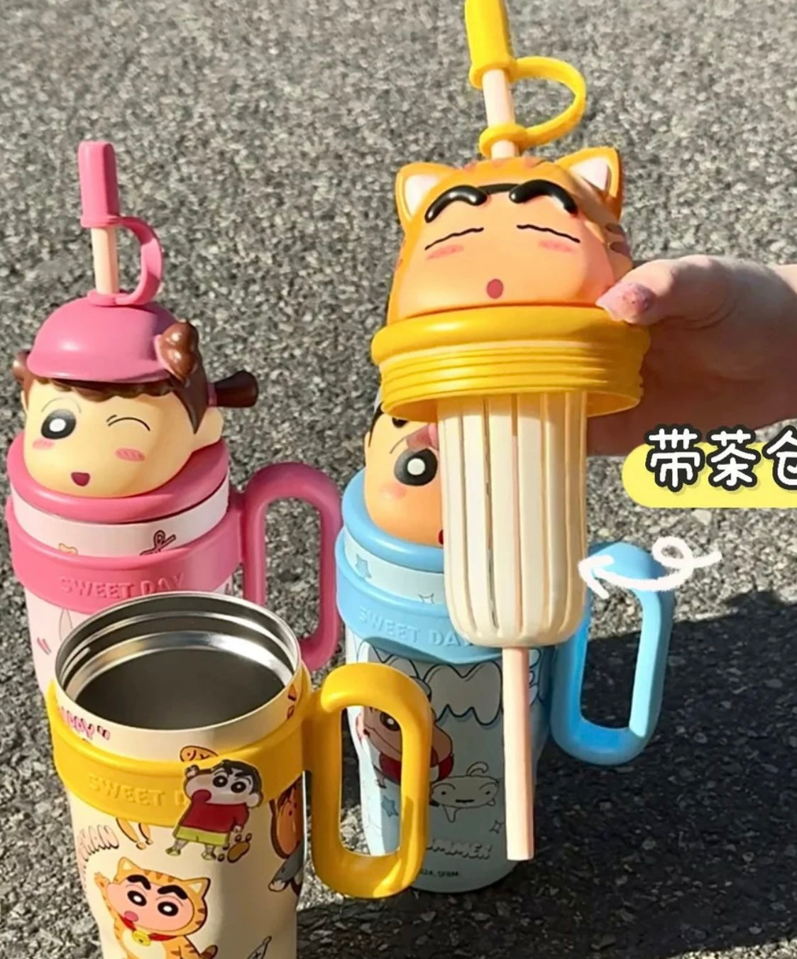 Limited Edition Shinchan Cartoon Insulated Sipper/Tumbler - 800 ml