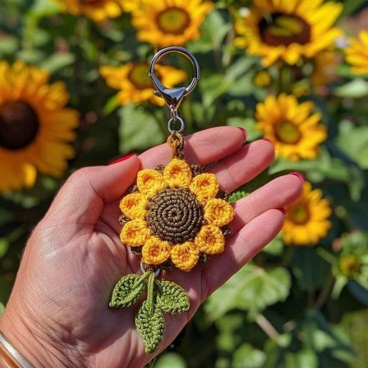 Crochet Flower Keychain