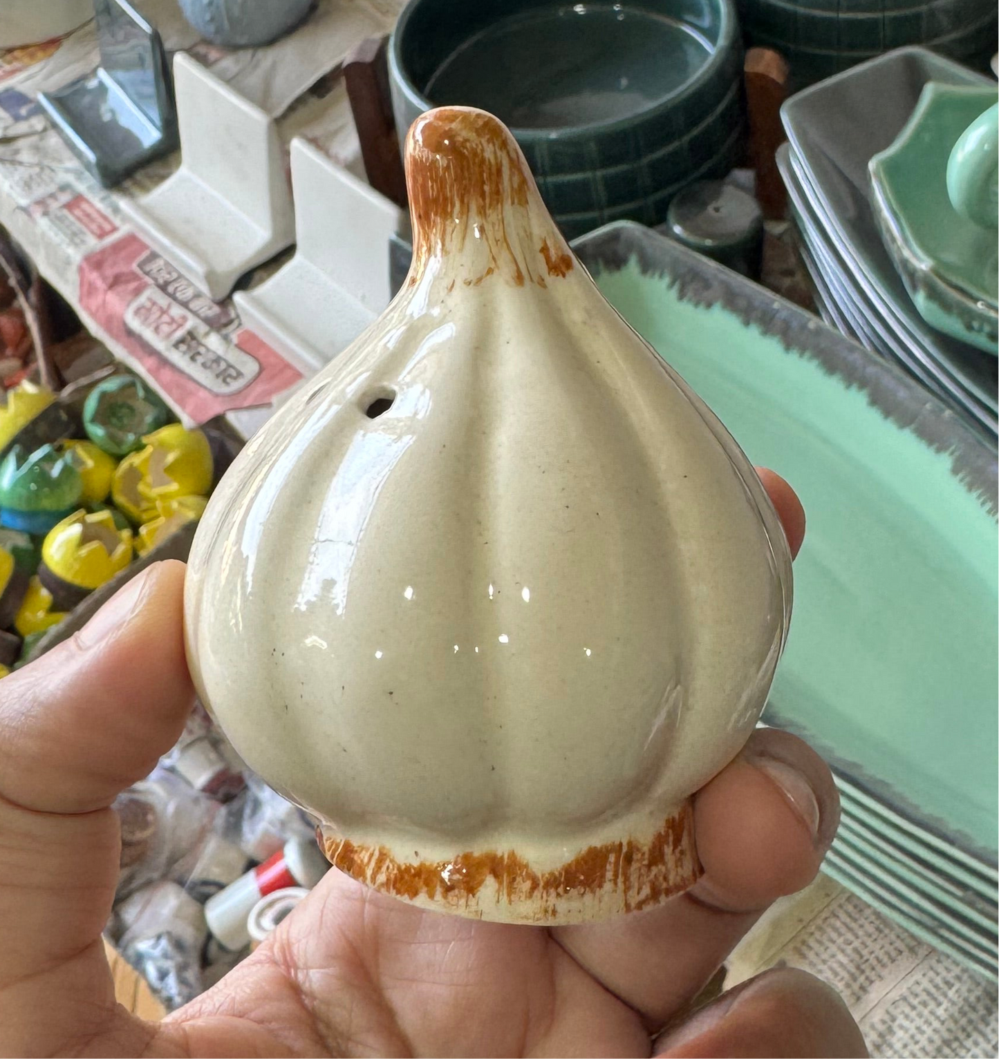 Ceramic Onion & Garlic Salt & Pepper Shaker Set