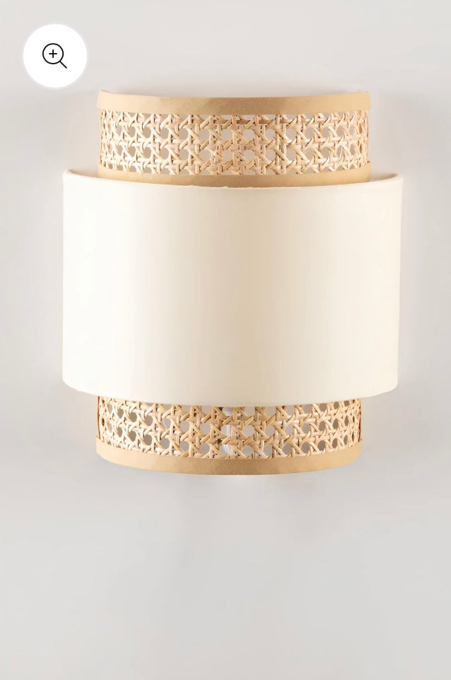Rattan Wall Scone Lamp