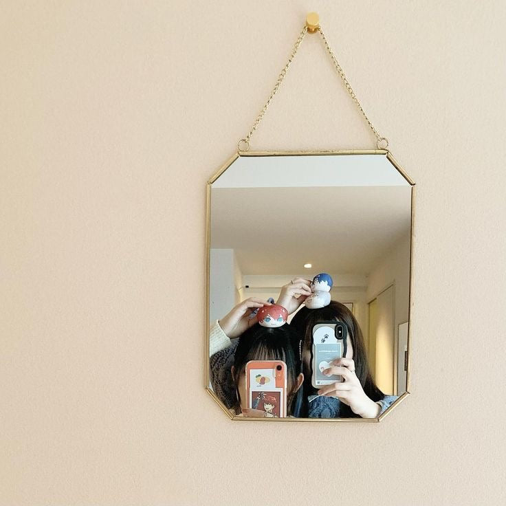 Elegant Nordic Accent Hanging Wall Mirror