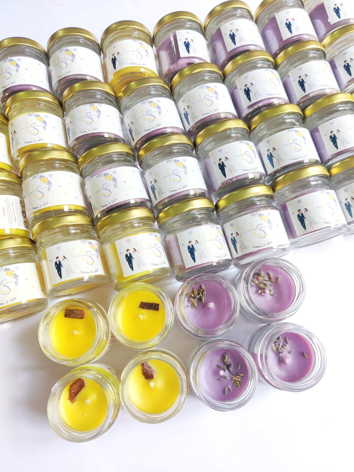 Votive Jar Candles for Return Gifts/Favours with Packaging & Personalised Tags