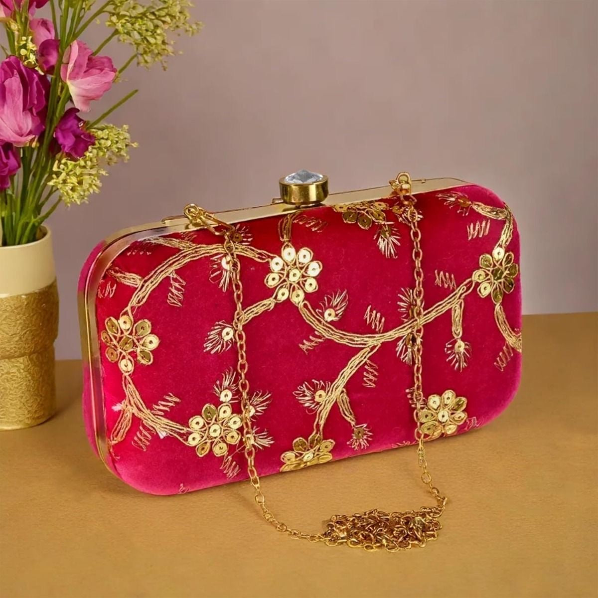 Elegant Embroidered Unique Party Clutch Bags for Weddings