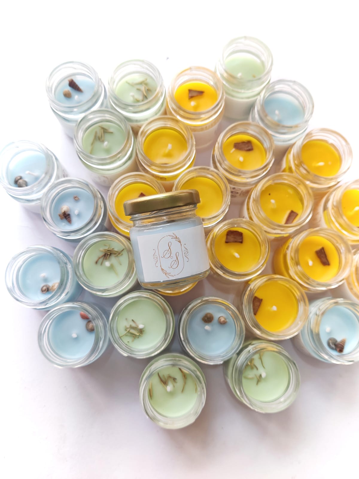 Votive Jar Candles for Return Gifts/Favours with Packaging & Personalised Tags