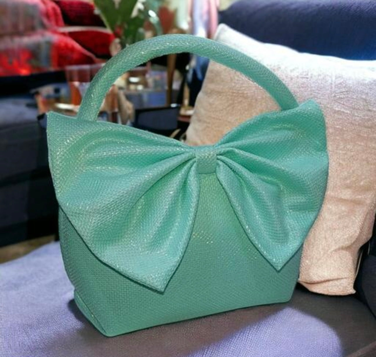 Aesthetic Shiny Bow Bag