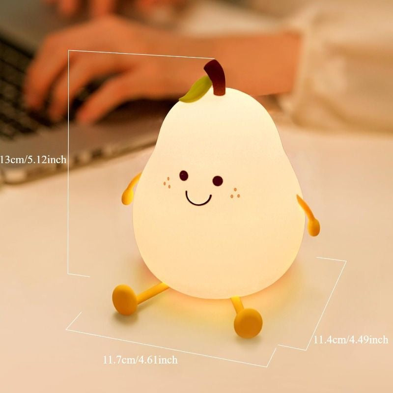 Cute Pear Shape LED Night Light - Rechargeable