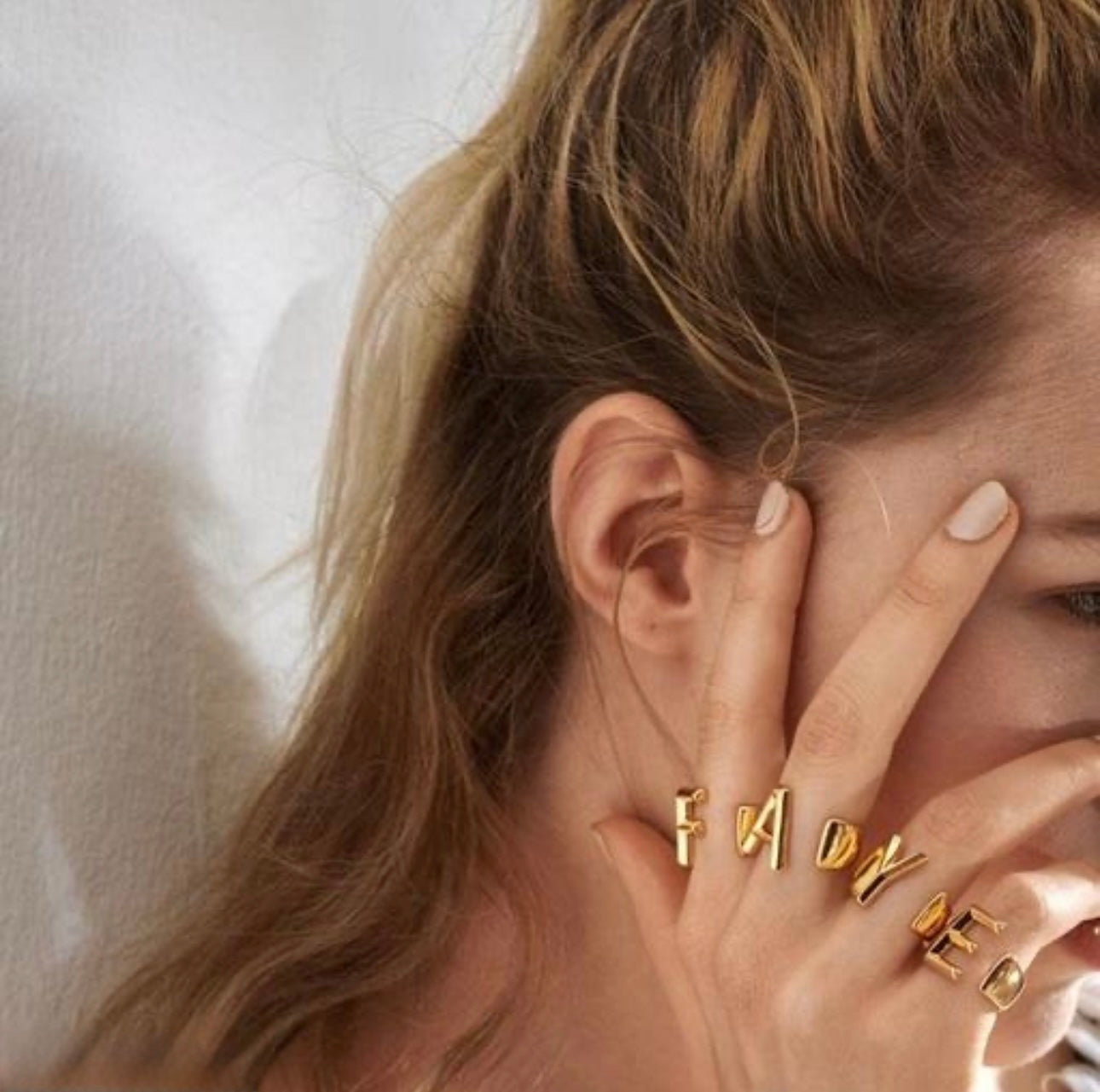 18K Gold Plated Alphabet / Initial / Letter Ring