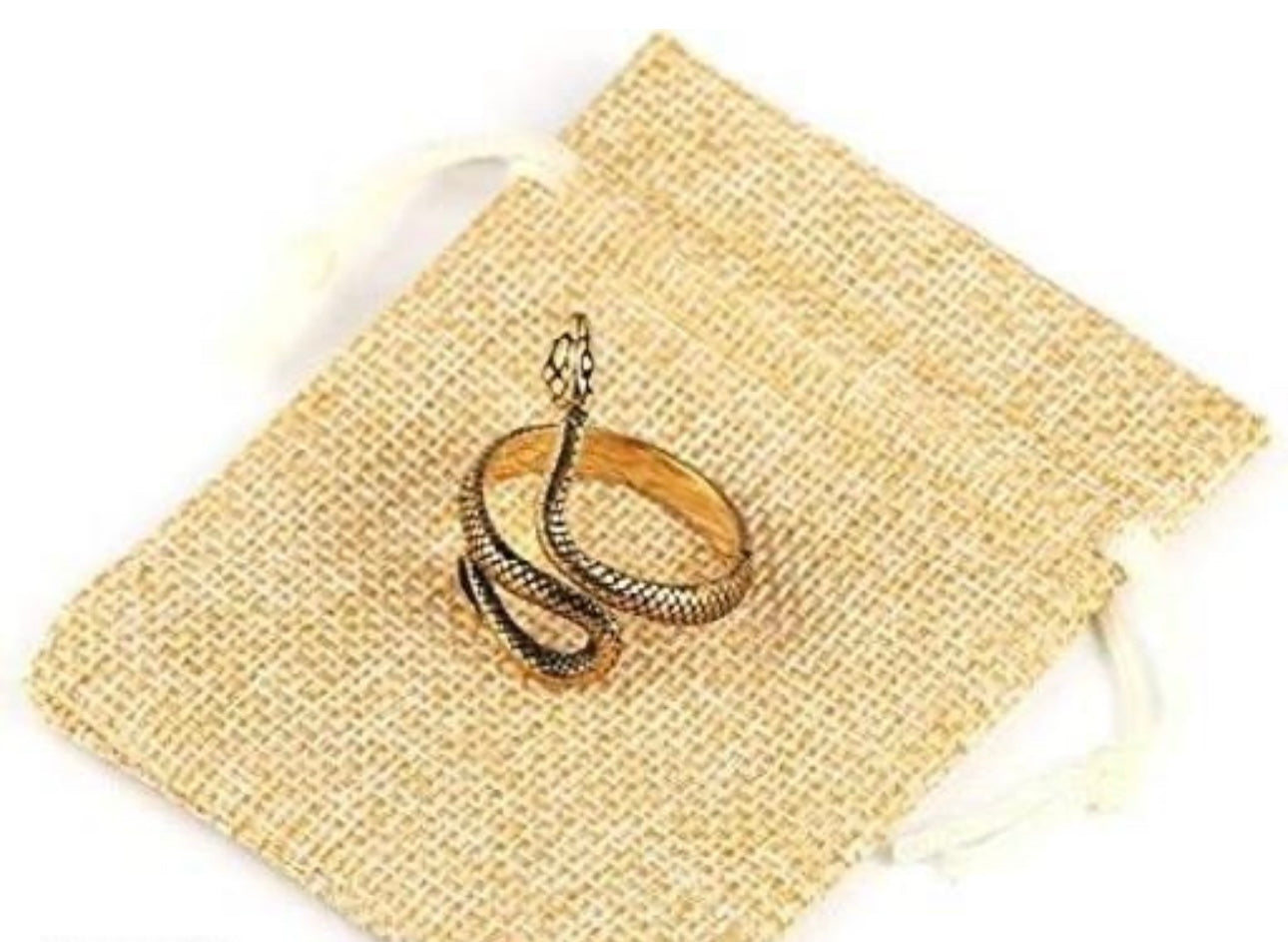 Oxidised Snake Ring