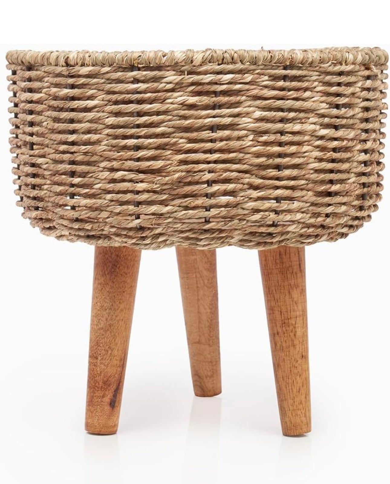 Natural Bamboo Wicker Planters - Set of 3