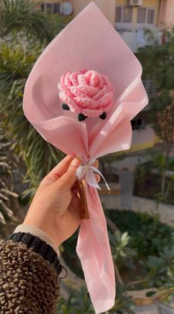 Handmade Crochet Rose Bouquet