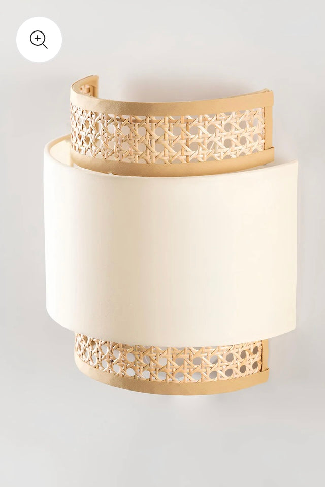 Rattan Wall Scone Lamp