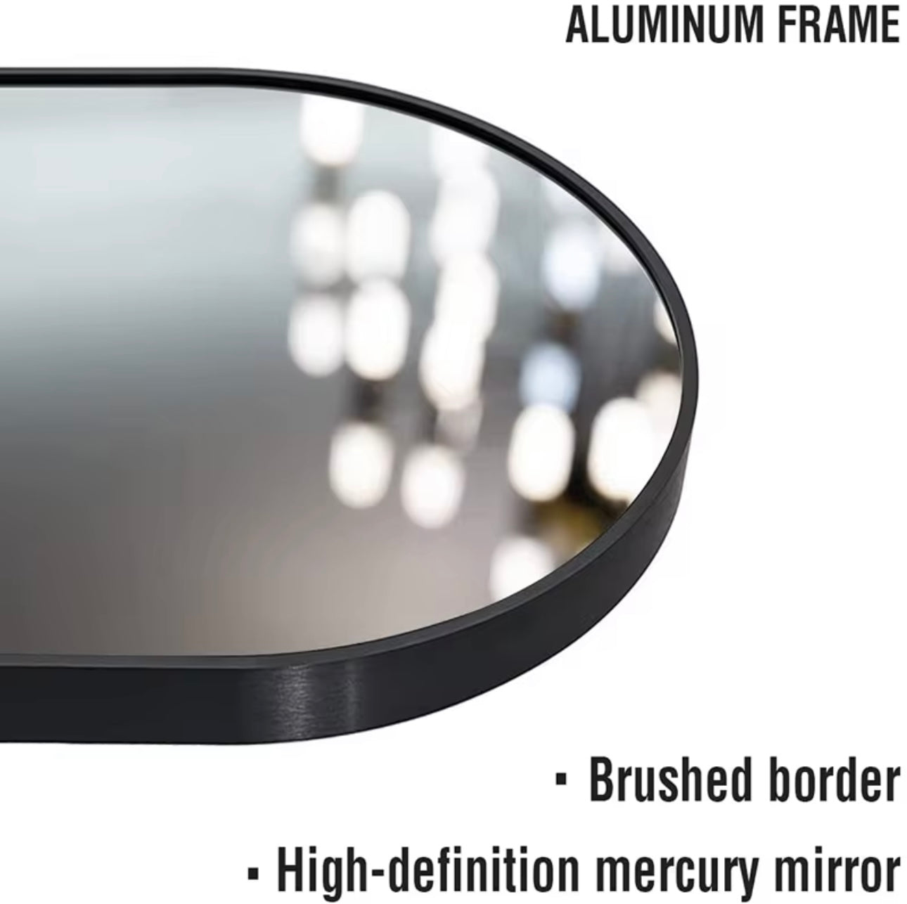 Decorative Full Length Arched Metal Frame Standing Mirror with Stand