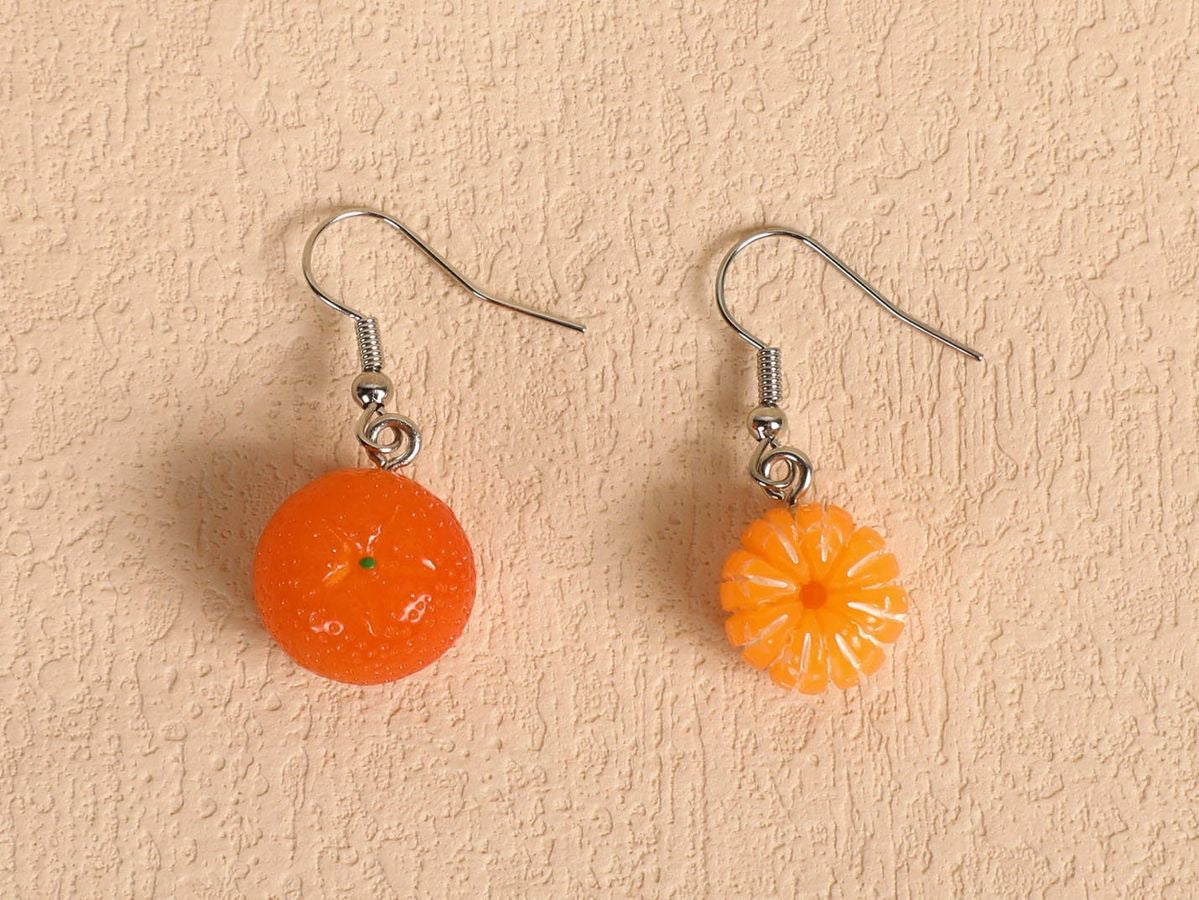 Cute Orange Fruit Earrings