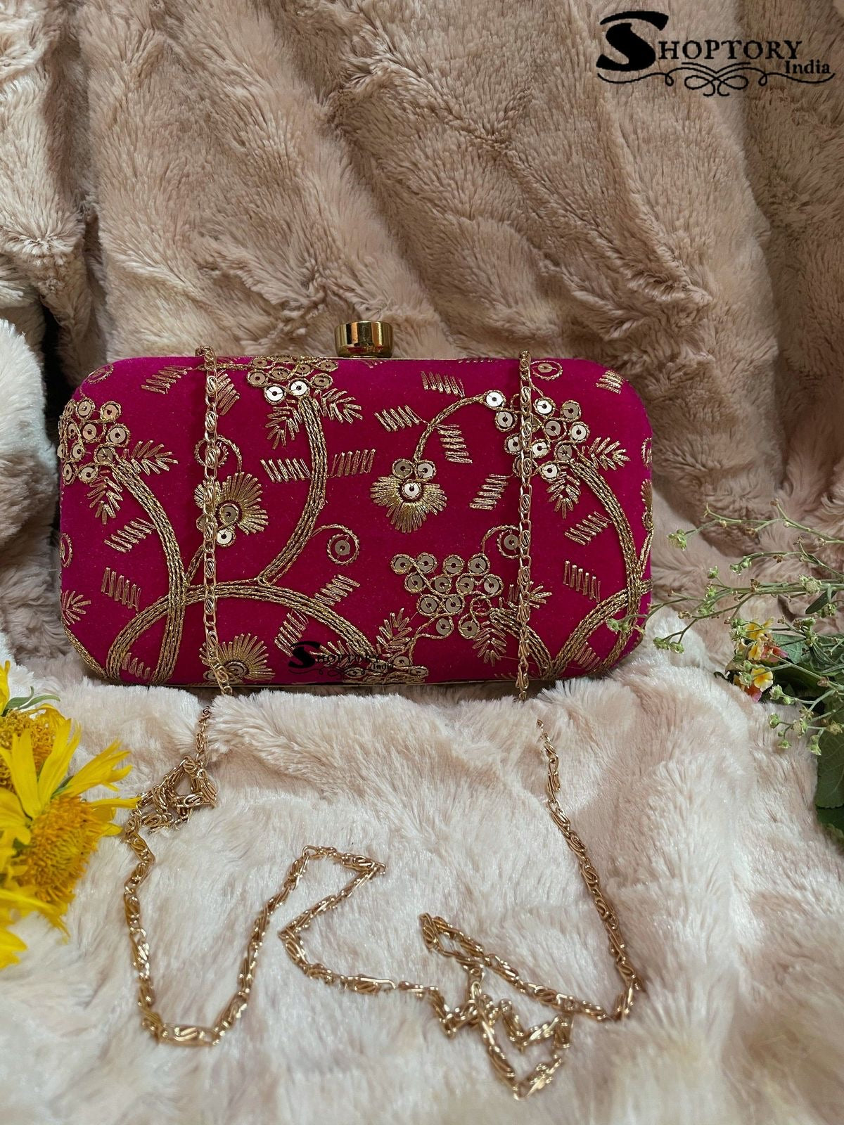 Elegant Embroidered Unique Party Clutch Bags for Weddings