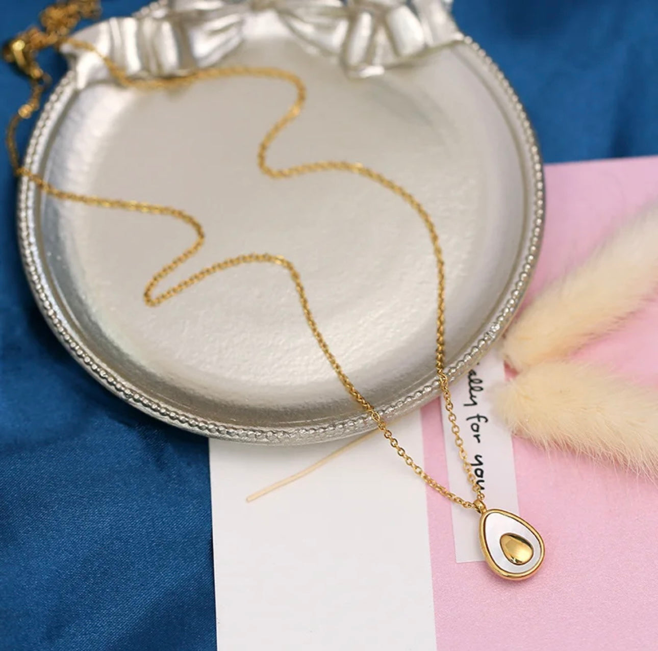 18K Anti-Tarnish Minimalist Avocado Necklace