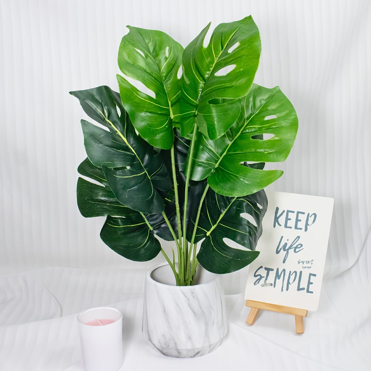 monstera artificial plant Artificial Monstera Plant Bunch – Dainty Little Shop
