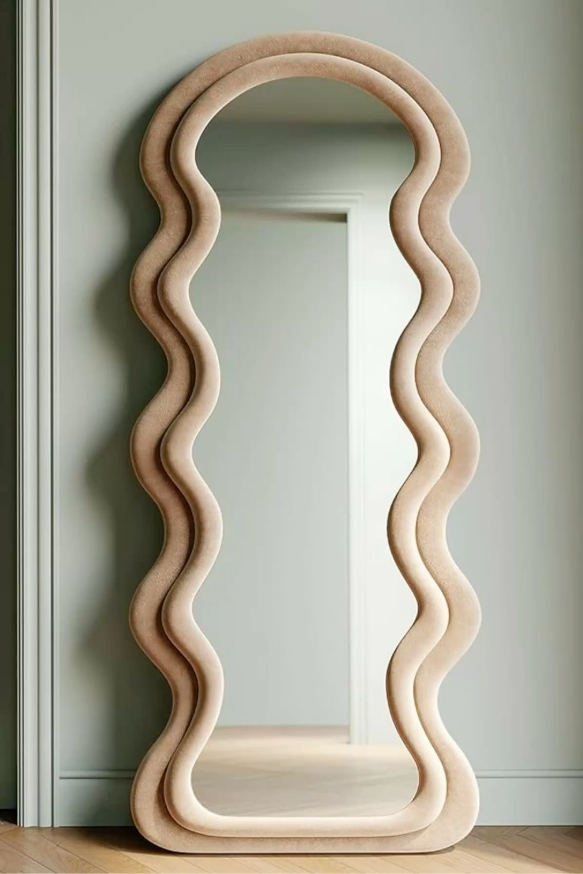 Pinterest Aesthetic Wavy Wall Mirror (Double-framed)