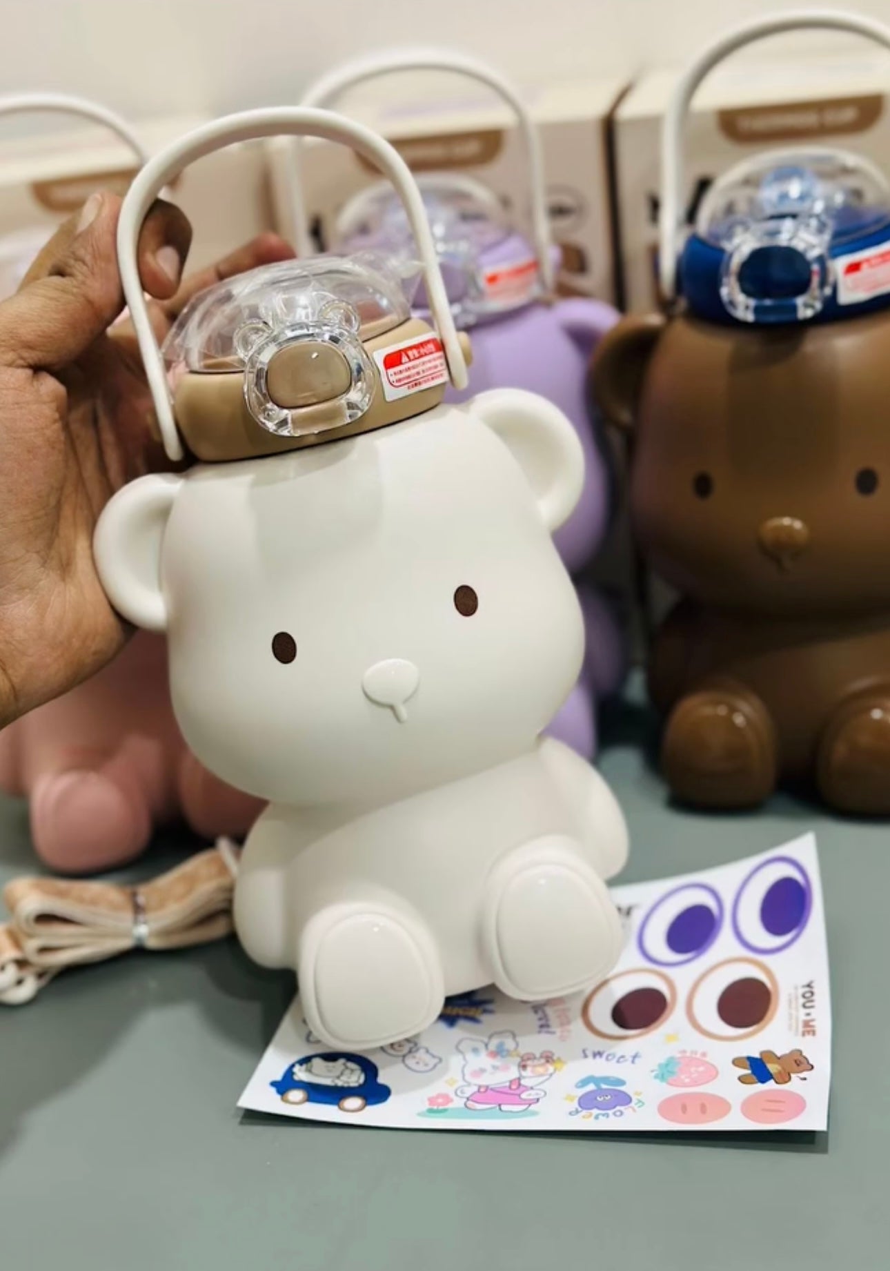 Cute Teddy Bear Stainless Steel Sipper Water Bottle