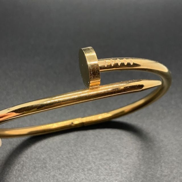 Minimalist Gold Plated Nail Bracelet