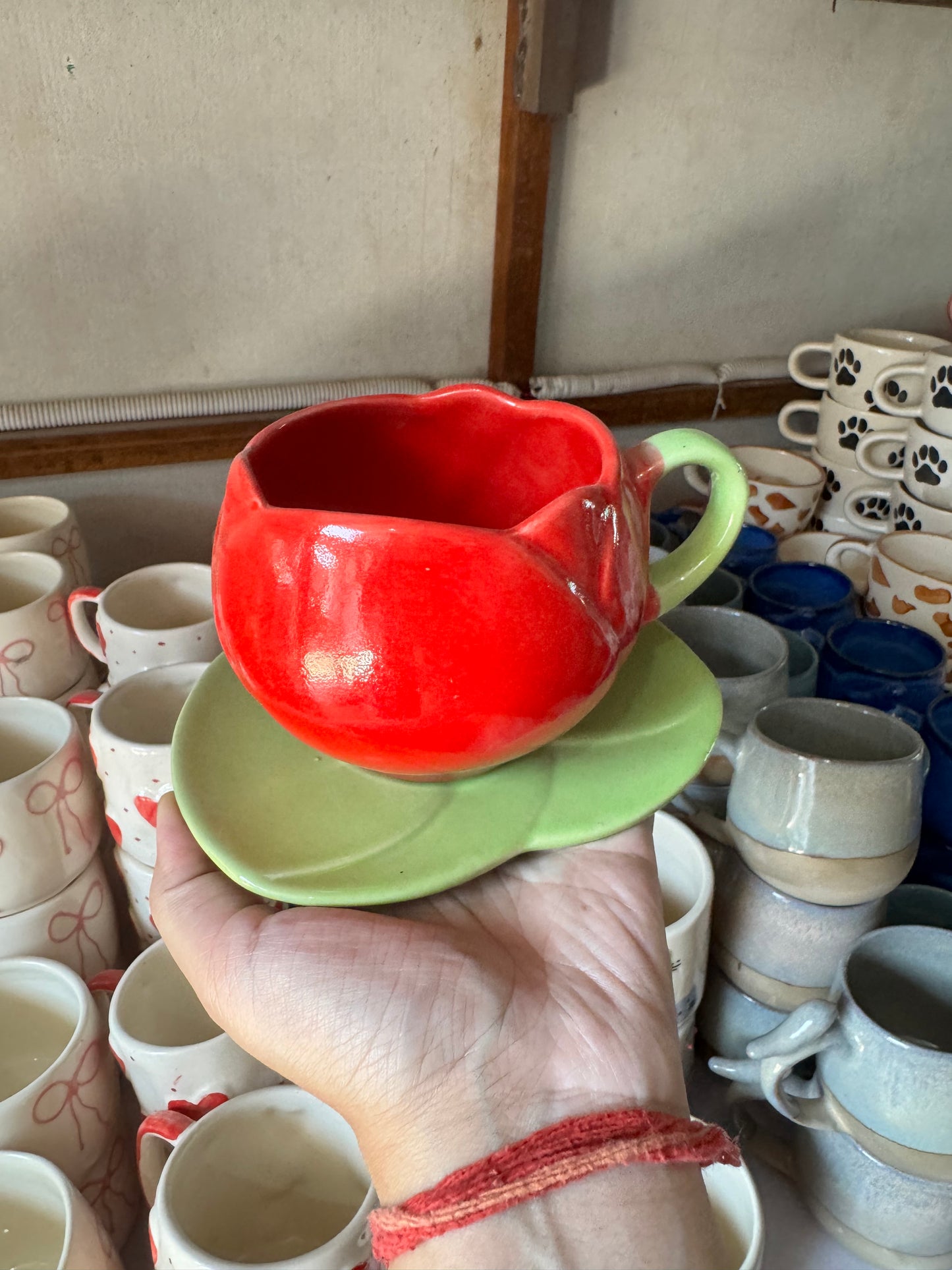 Classy Tulip Mug with Saucer