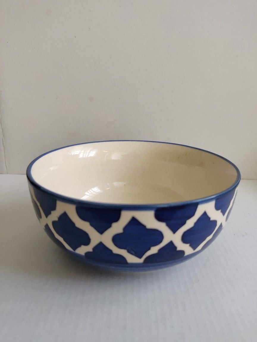 Elegant Ceramic Hand Painted Moroccan Design Premium Serving Bowls