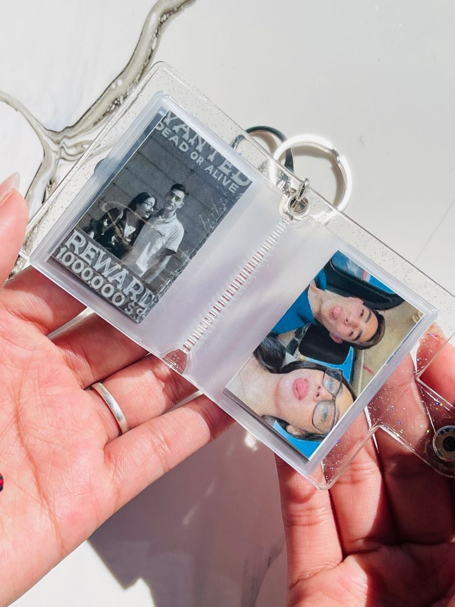 Personalised Mini Scrapbook Photo Album Keychain (with 16 Photos)