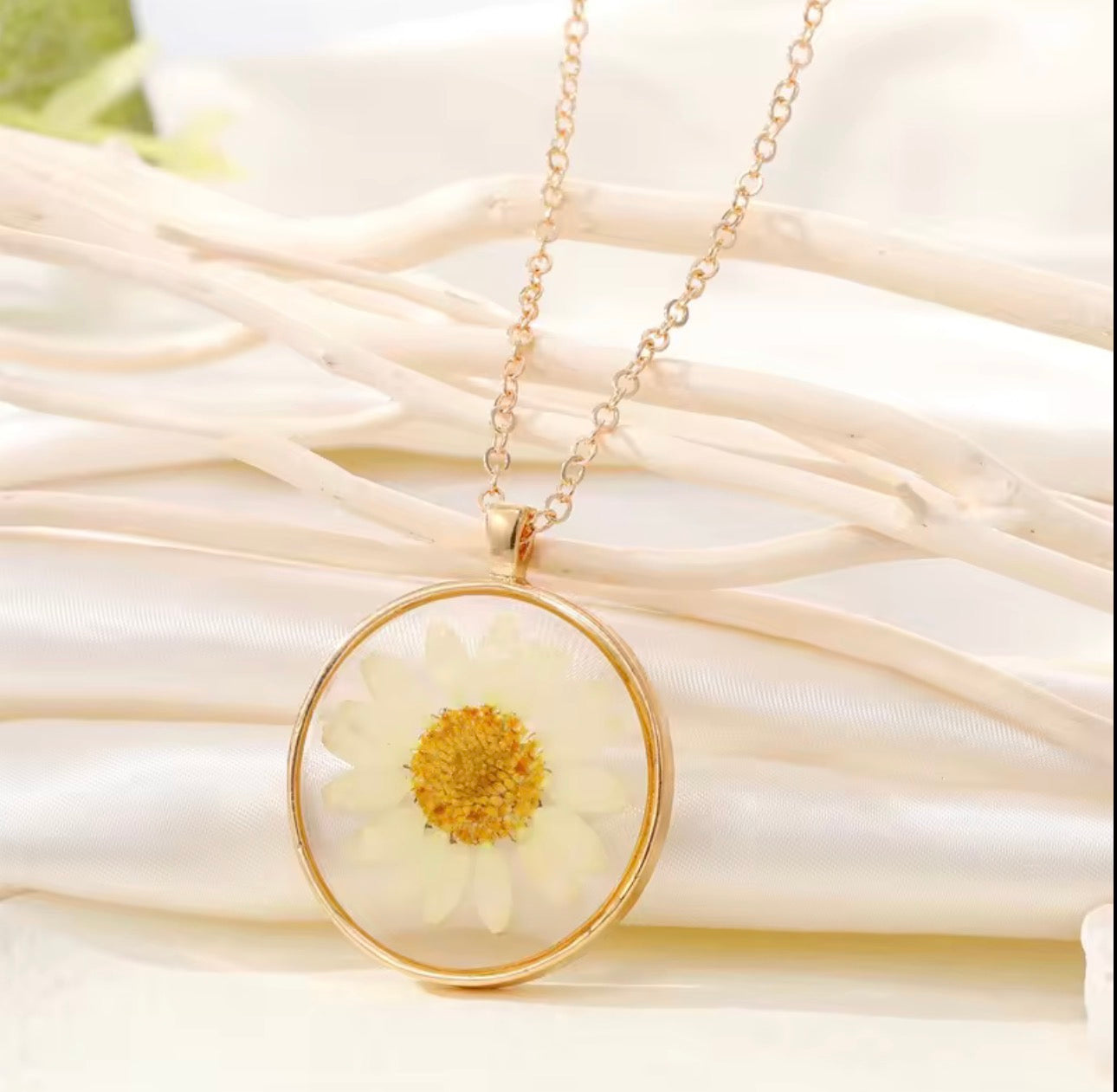 Pendants with Real Pressed Flower
