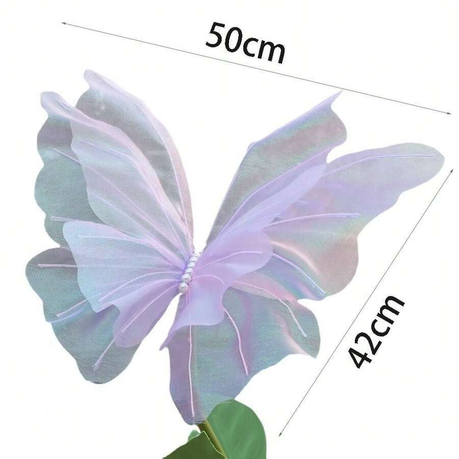 Organza Fabric Butterflies (without Stand)
