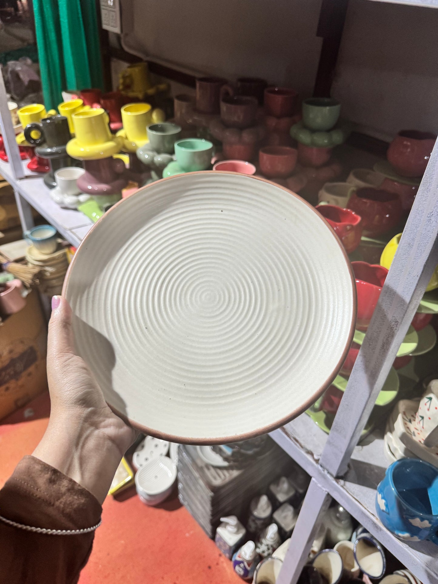Handcrafted Stoneware Ceramic Large Dinner Plates - Set of 2
