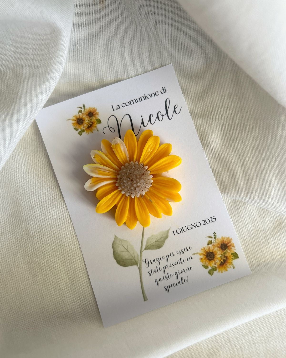 Daisy Candles Card for Return Gifts