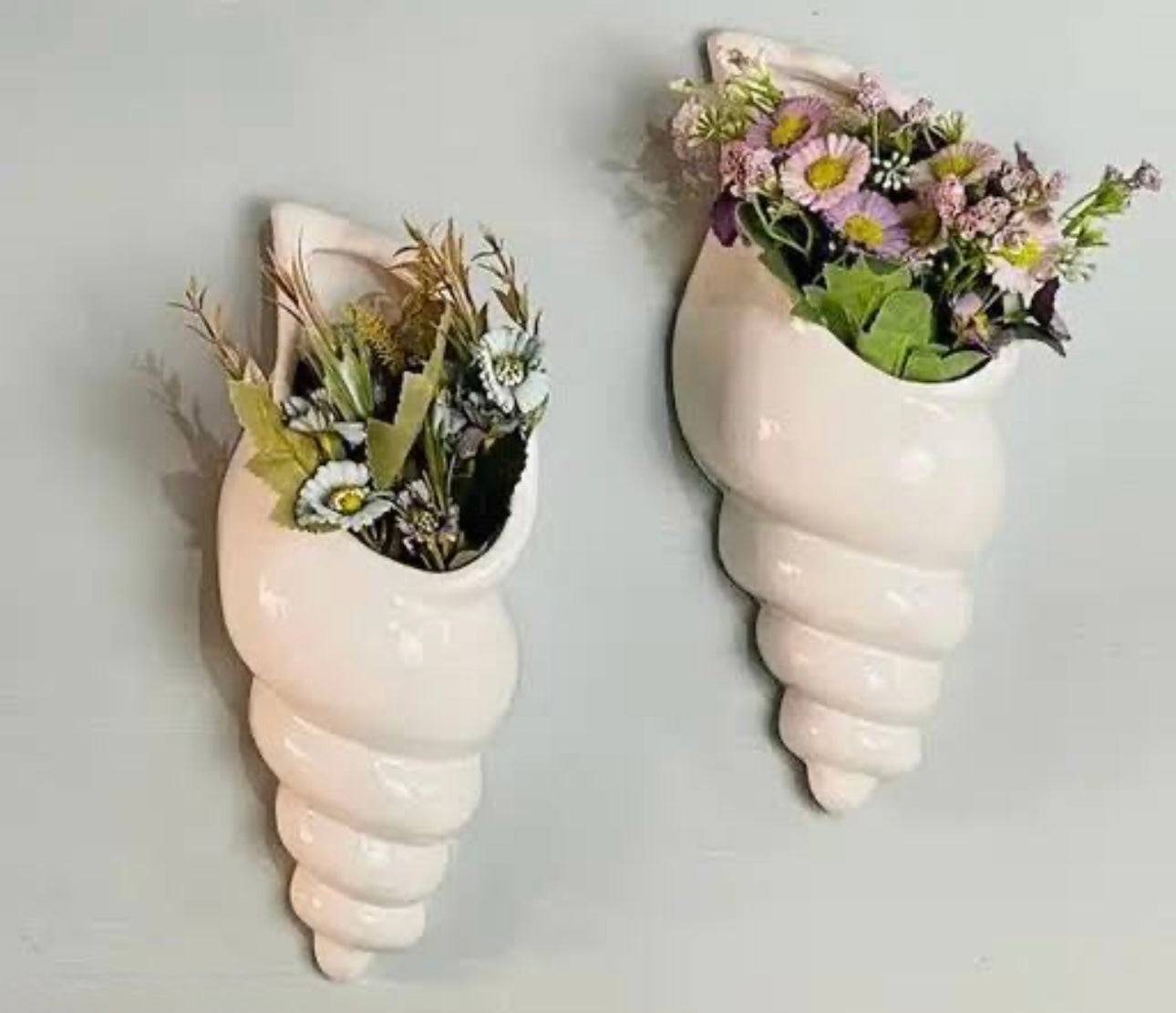 Ceramic Decorative Wall Hanging Shell Conch Planter