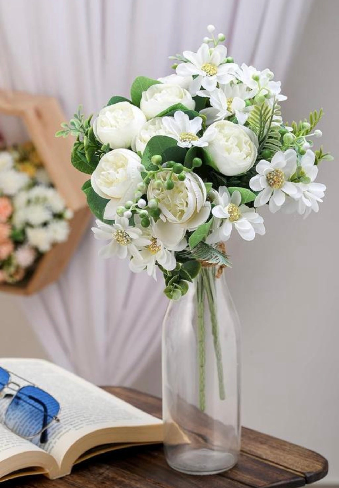 Artificial Peonies & Hydrangeas Flowers Bunch