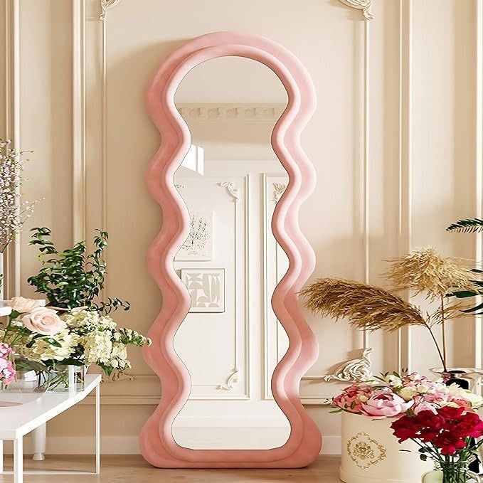 Pinterest Aesthetic Wavy Wall Mirror (Double-framed)