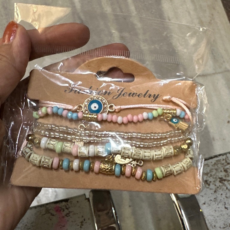 Bohemian Style Evil Eye Bracelet Stack