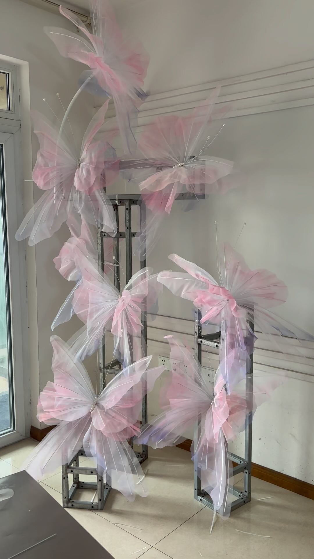Organza Fabric Butterflies (without Stand)