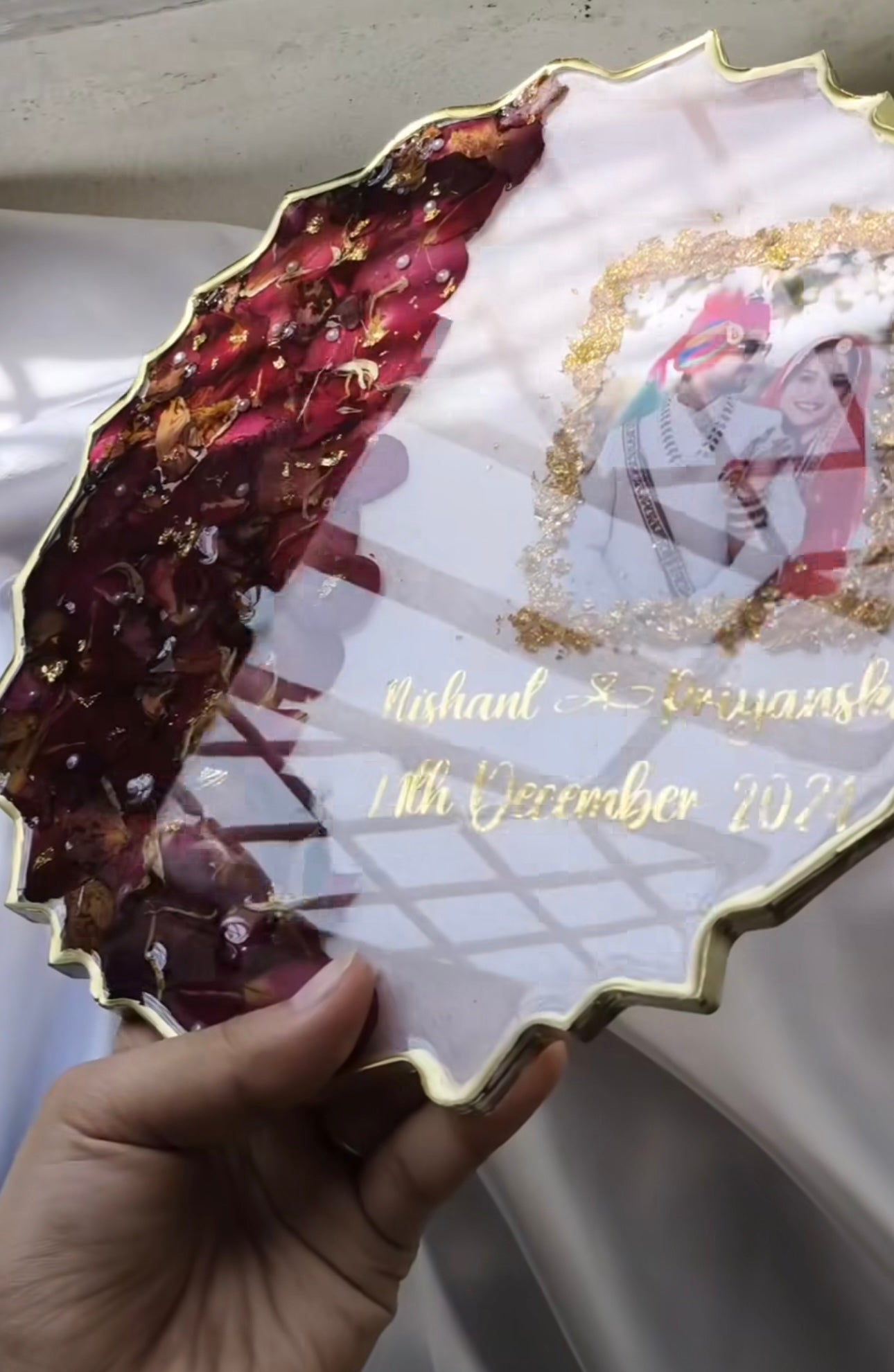 Customised Real Pressed Flowers Photo Frame