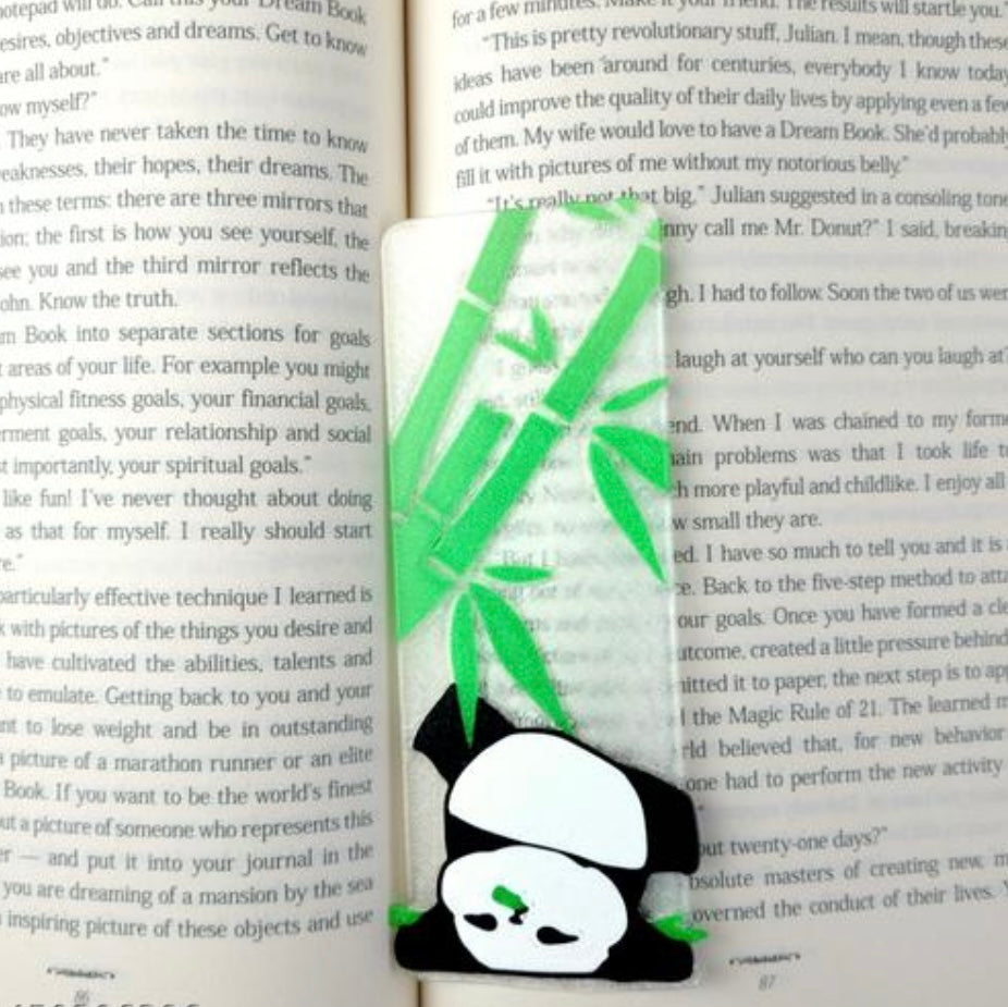 Cute 3D Panda Climbing & Falling Bookmark Set